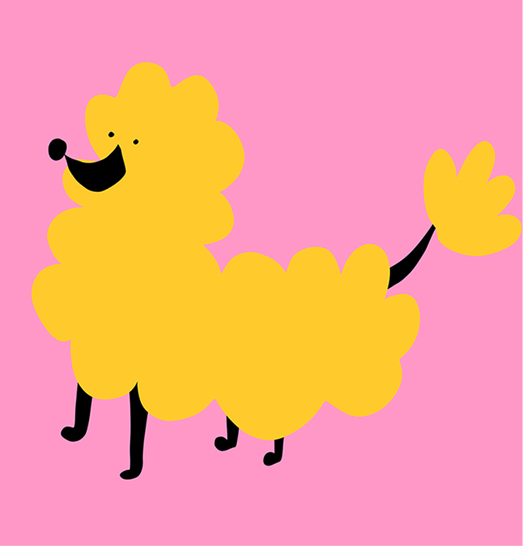 Illustration of the dog for children magazine Bublina