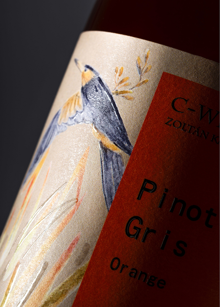 Vector illustration of a king sitting on a throne for a wine label design